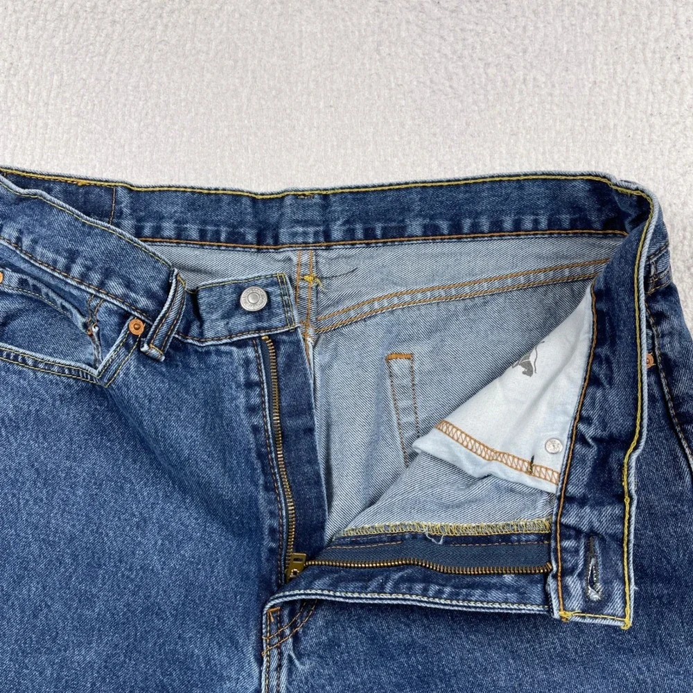 Levis 505 Regular Fit Jeans Mens 36x32 (Fit‎ 34x30) Blue Straight Leg Denim